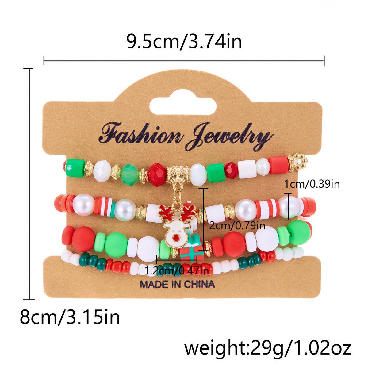 CHRISTMAS COMBINATION COLORFUL ELASTIC BRACELET