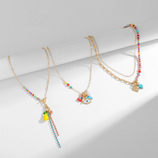 WOMEN'S GEOMETRIC PENDANT STACKING NECKLACE