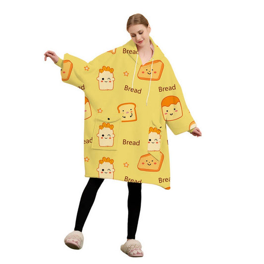 Thick Flannel Hoodie Blanket for Home & Outdoors