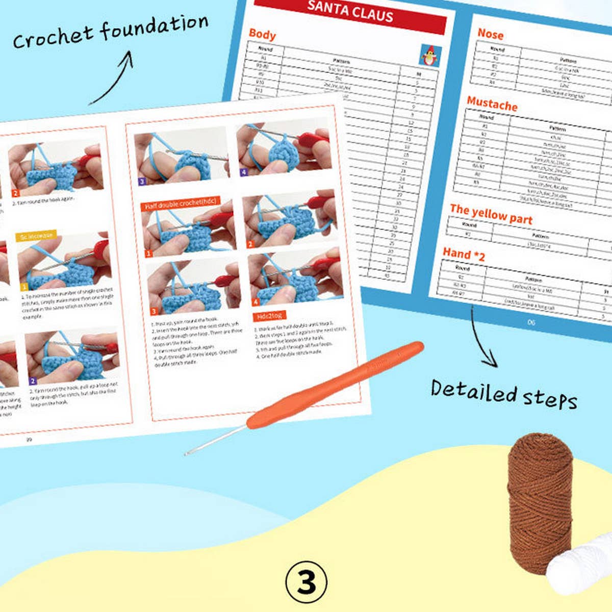 HANDMADE DIY KNITTED POOP DOLL ORNAMENTS