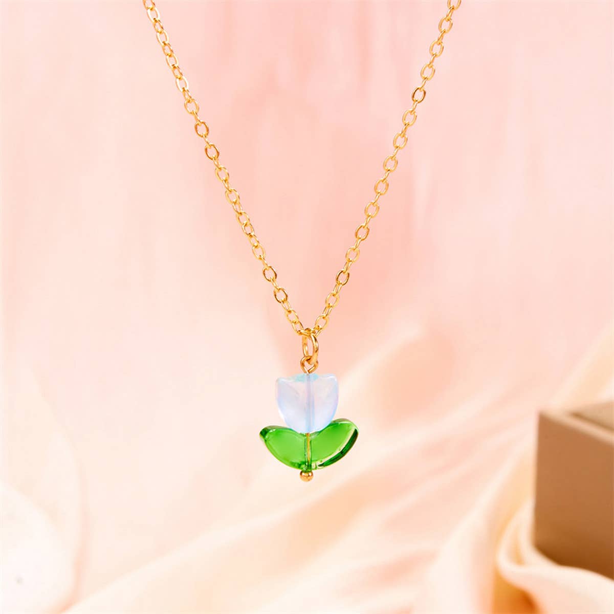SIMPLE FLOWER TULIP NECKLACE_CWAJE2441