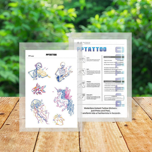 Dopamine Cat Firework Tattoo Stickers Waterproof