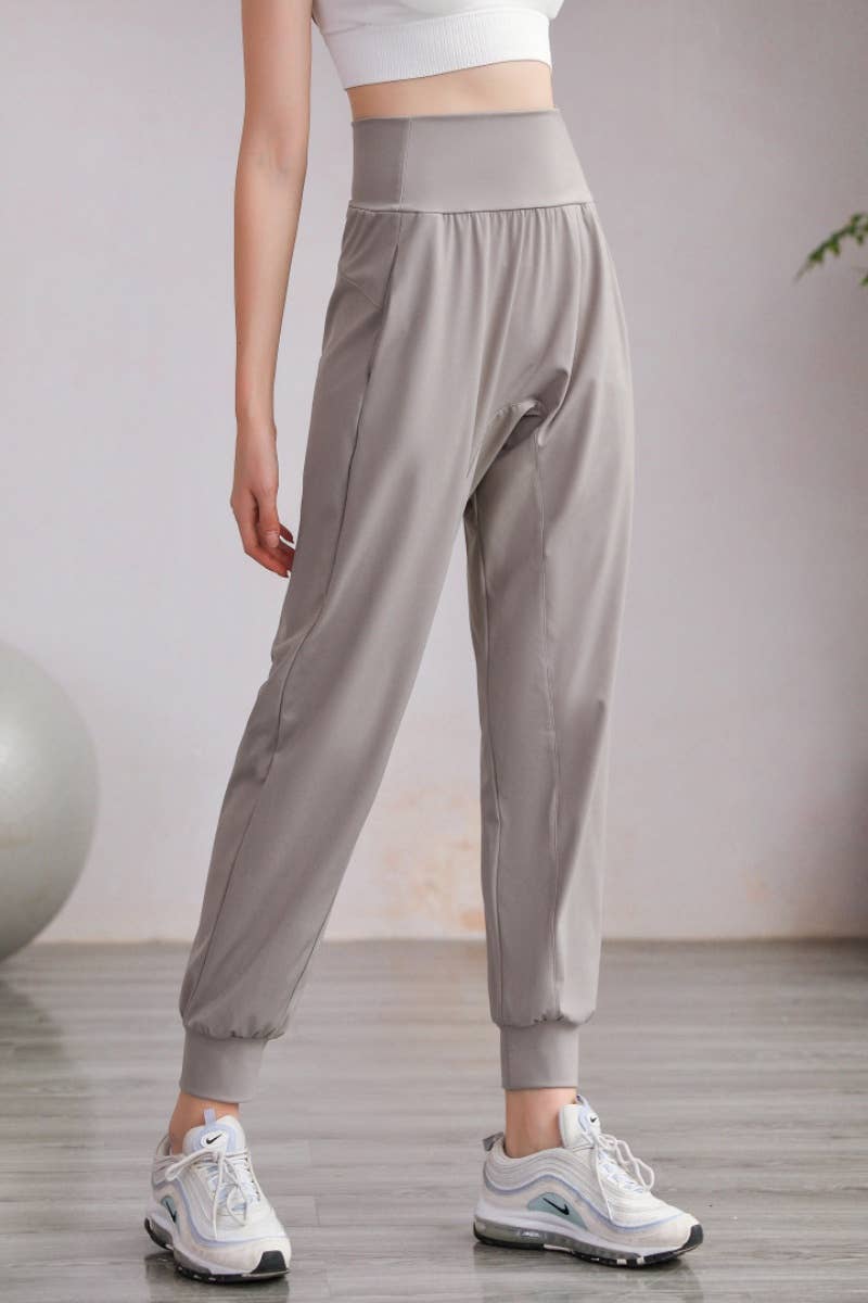CWBMP0192_LOOSE HIGH-WAISTED YOGA EXERCISE HARUN LEG PANTS