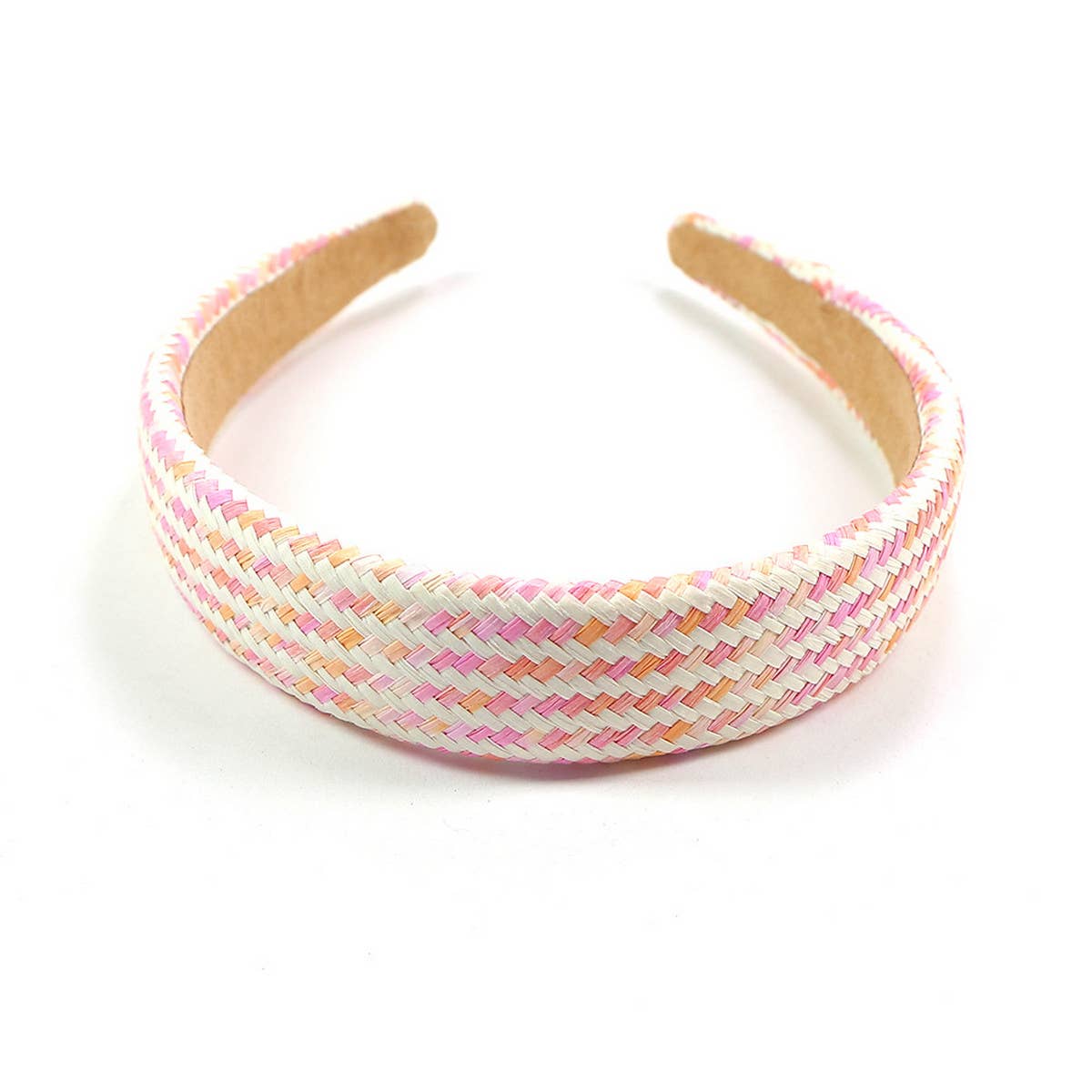 NEW WIDE-BRIMMED STRAW HEADBAND_CWAHA0974