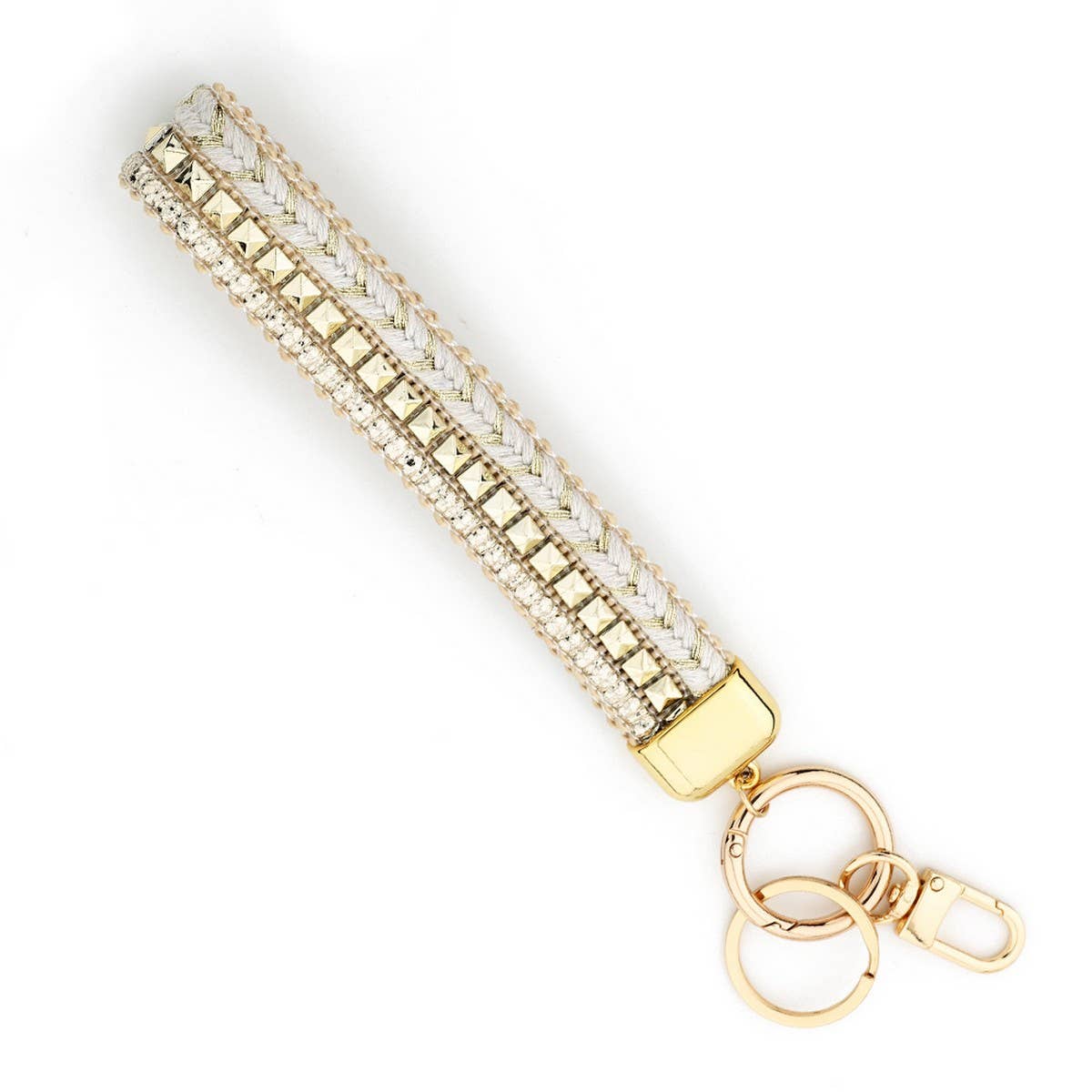 Cute Daisy Handwoven Wrist Strap Phone Keychain_CWAB5030