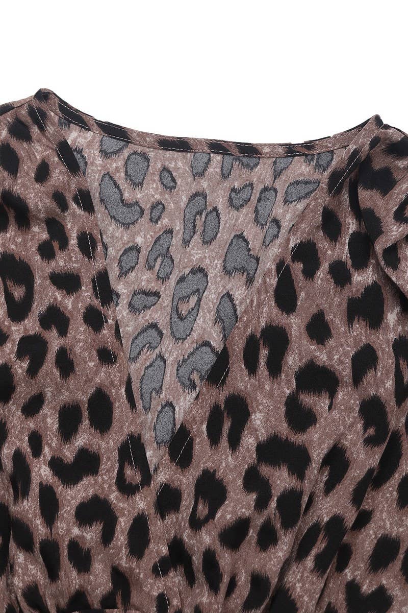 CWDMD4802_LEOPARD PRINT ELEGANT HIGH WAIST V NECK DRESS