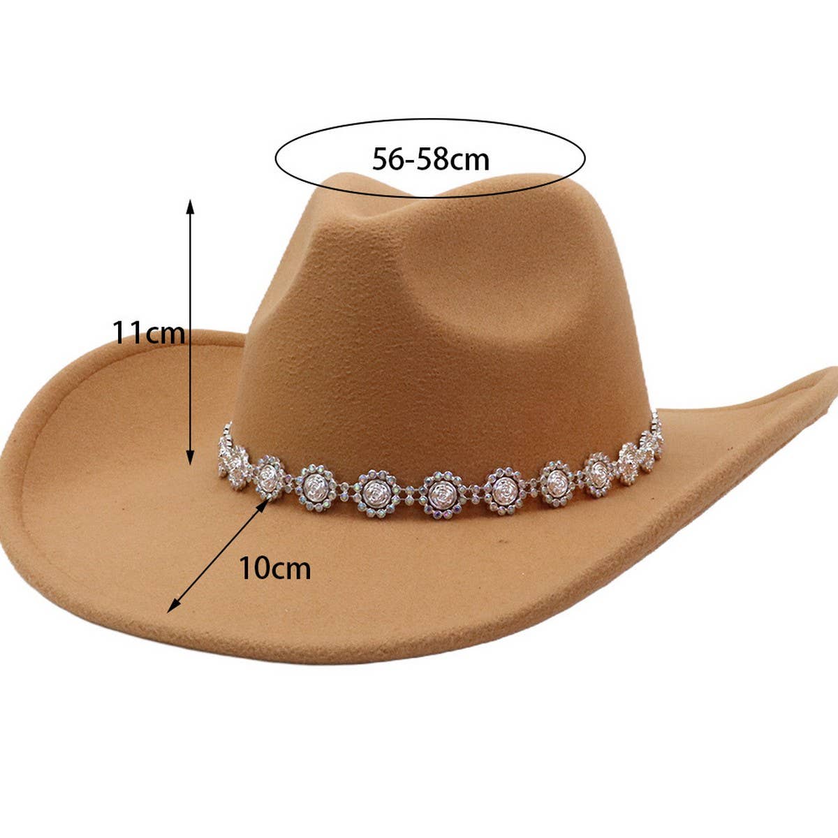 Men & Women  Felt Cowboy Fedora Western_CWAH04431