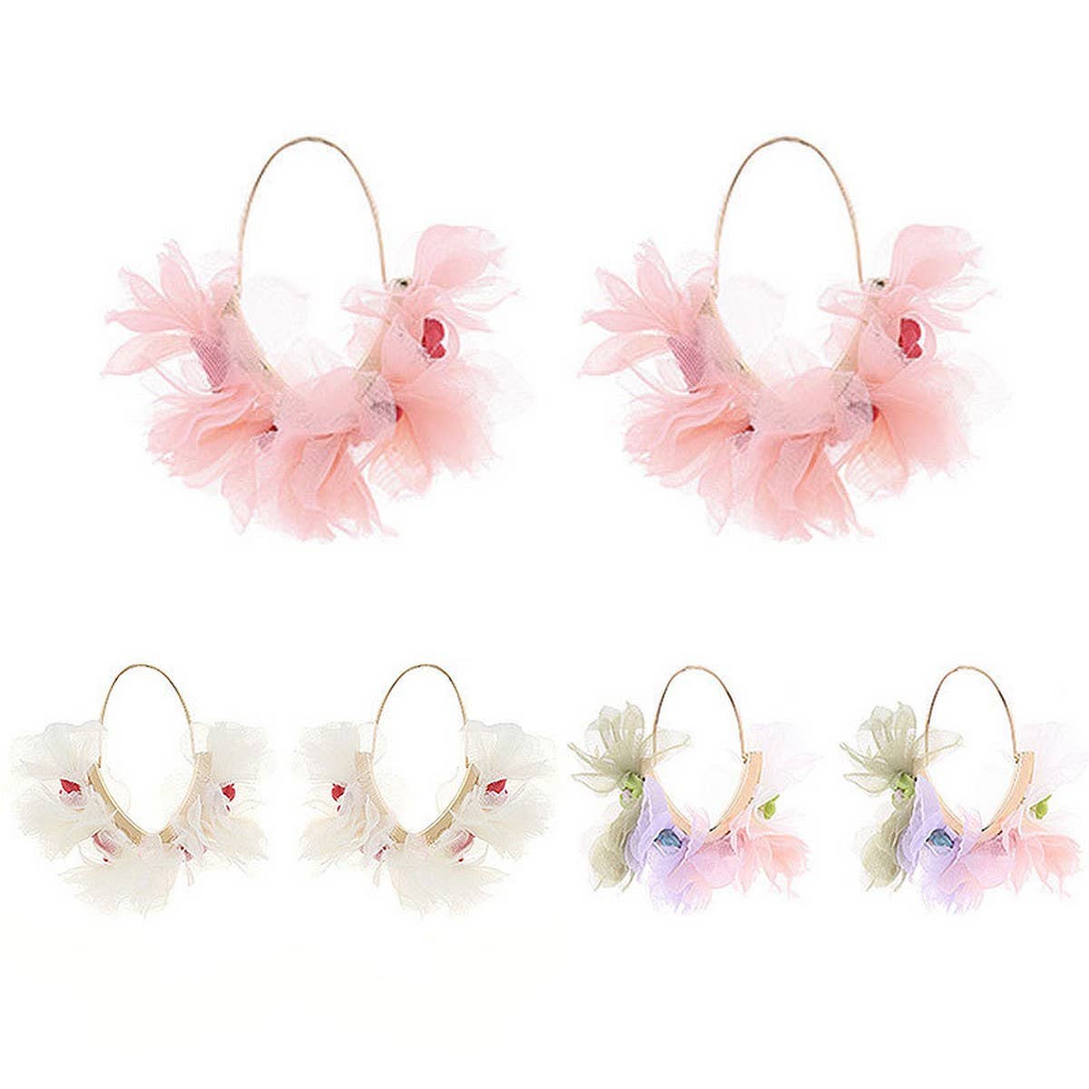 Creative V-Shape Flower Earrings ? Artistic Design