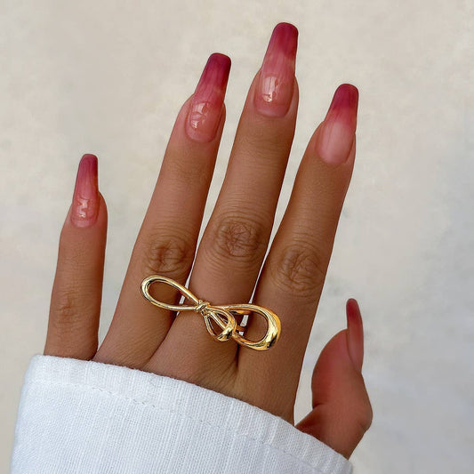 SIMPLE ASYMMETRICAL STATEMENT FRENCH RING