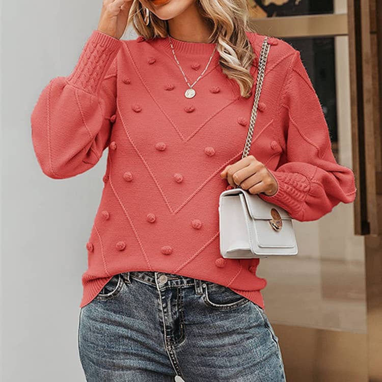 Hairball Loose Long-Sleeved Pullover Sweater