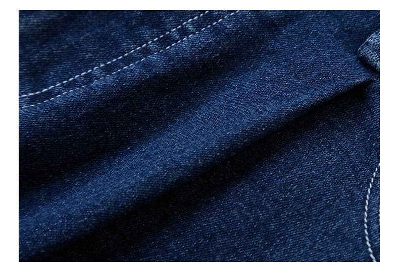 American retro solid color straight-leg jeans