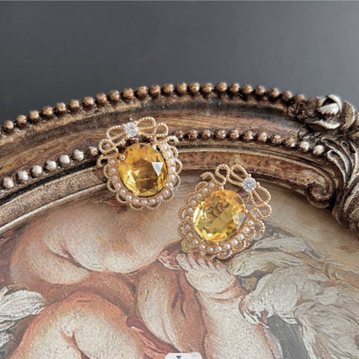 GORGEOUS LARGE CRYSTAL EARRINGS