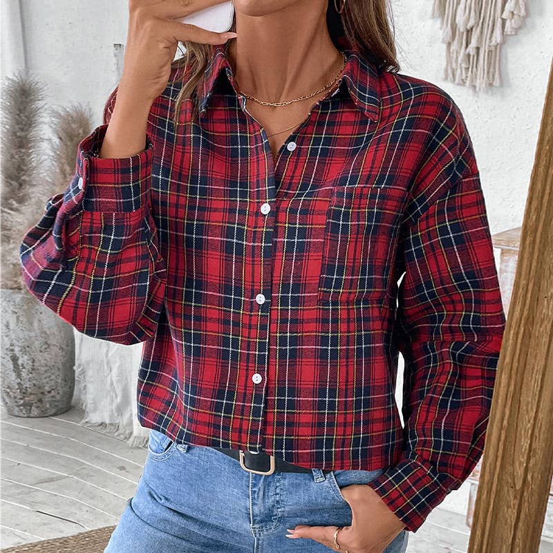 VINTAGE PLAID SHIRT VINTAGE SINGLE BREASTED COAT