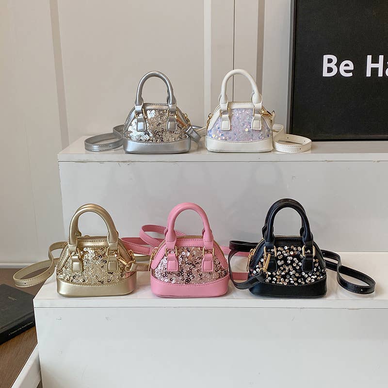 Mini sequin versatile crossbody shell bag
