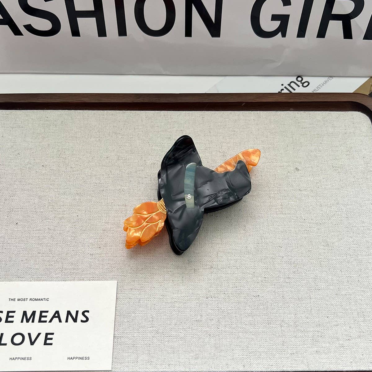 Pumpkin Witch Hat Hair Claw, Medium Acetate Clip_CWAHA5712