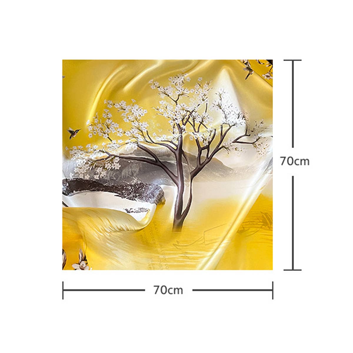 Camellia Silk Scarf - French Retro Square Wrap_CWASC0618