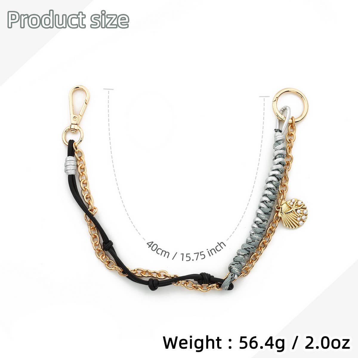 Handwoven Leather Keychain for Women¡¯s Bags_CUAB00438