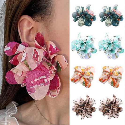 Boho Fabric Print  Handmade Artistic Earrings_CWMM6178