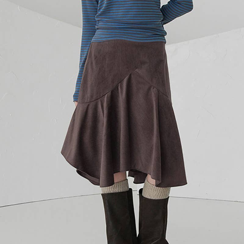 NICHE HIP A-LINE SKIRT SLIM-FIT MIDI SKIRT