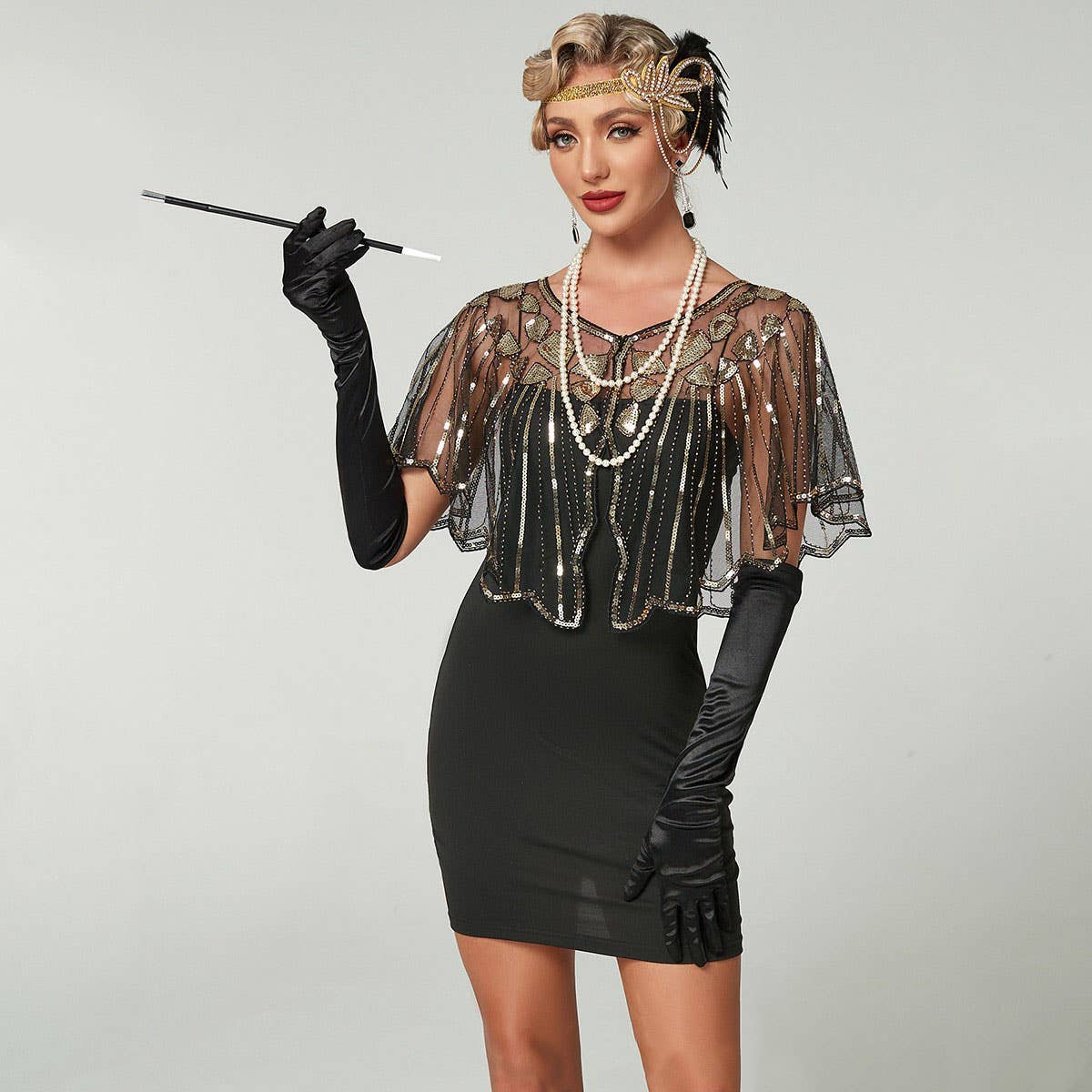 Lace Sequin Shawl ? Evening Party Dress Cover