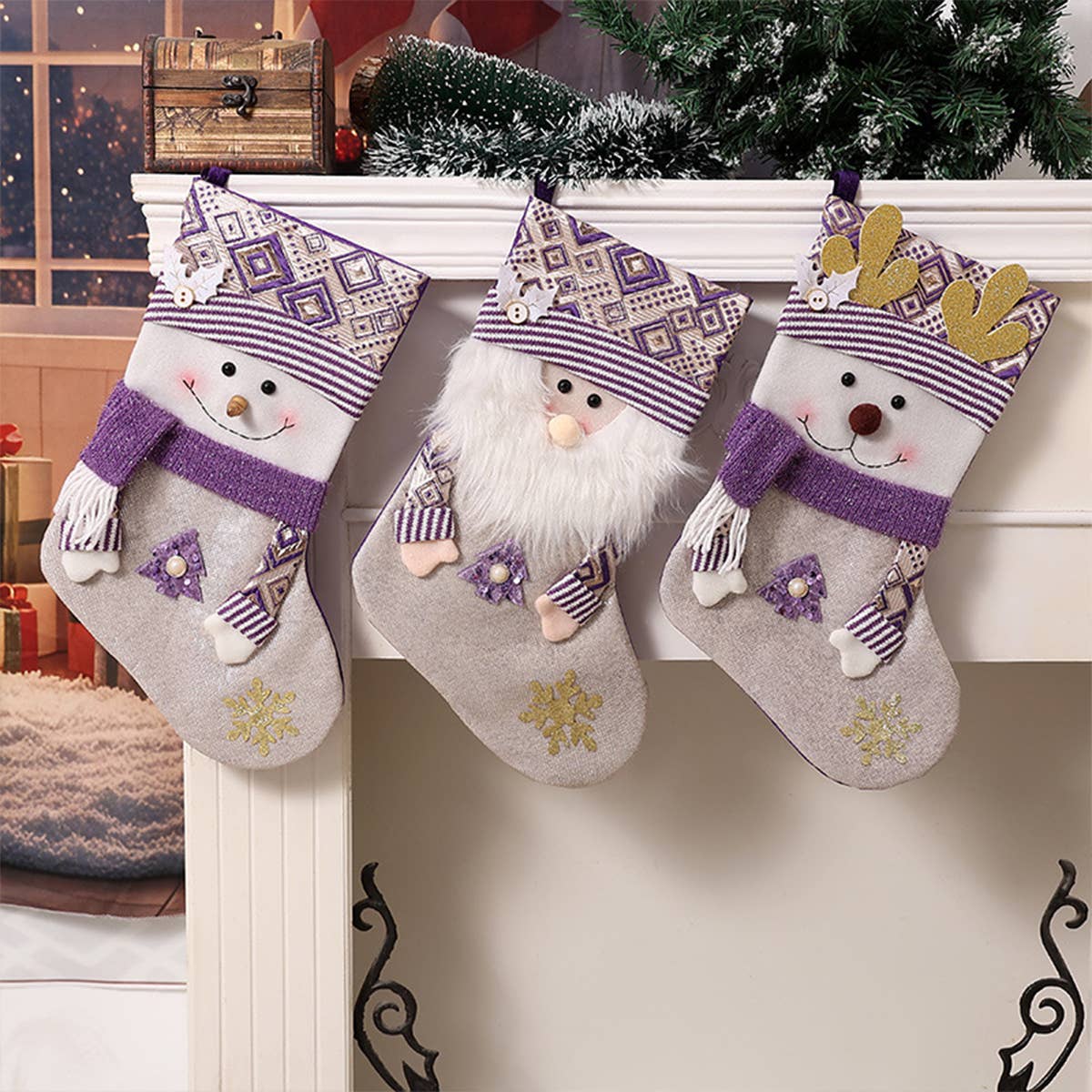 CWMM9475_CHRISTMAS CREATIVE DECORATED SOCKS GIFT BAG