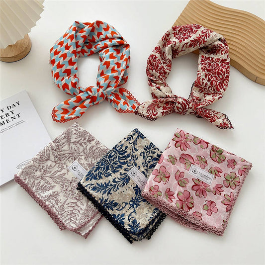 Cotton Linen Square Scarf for Women¡¯s Neck Wrap