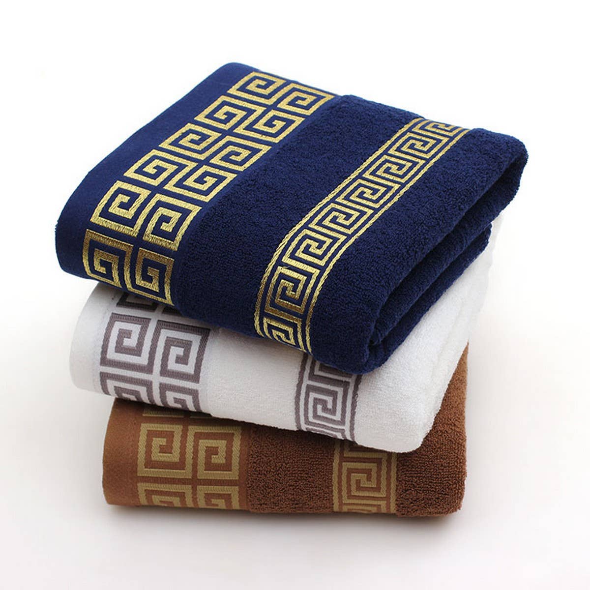 MAZE PATTERN THICK COTTON TOWEL BATH TOWEL