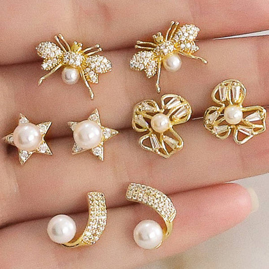 FASHIONABLE ZIRCON INLAID BEE EARRINGS