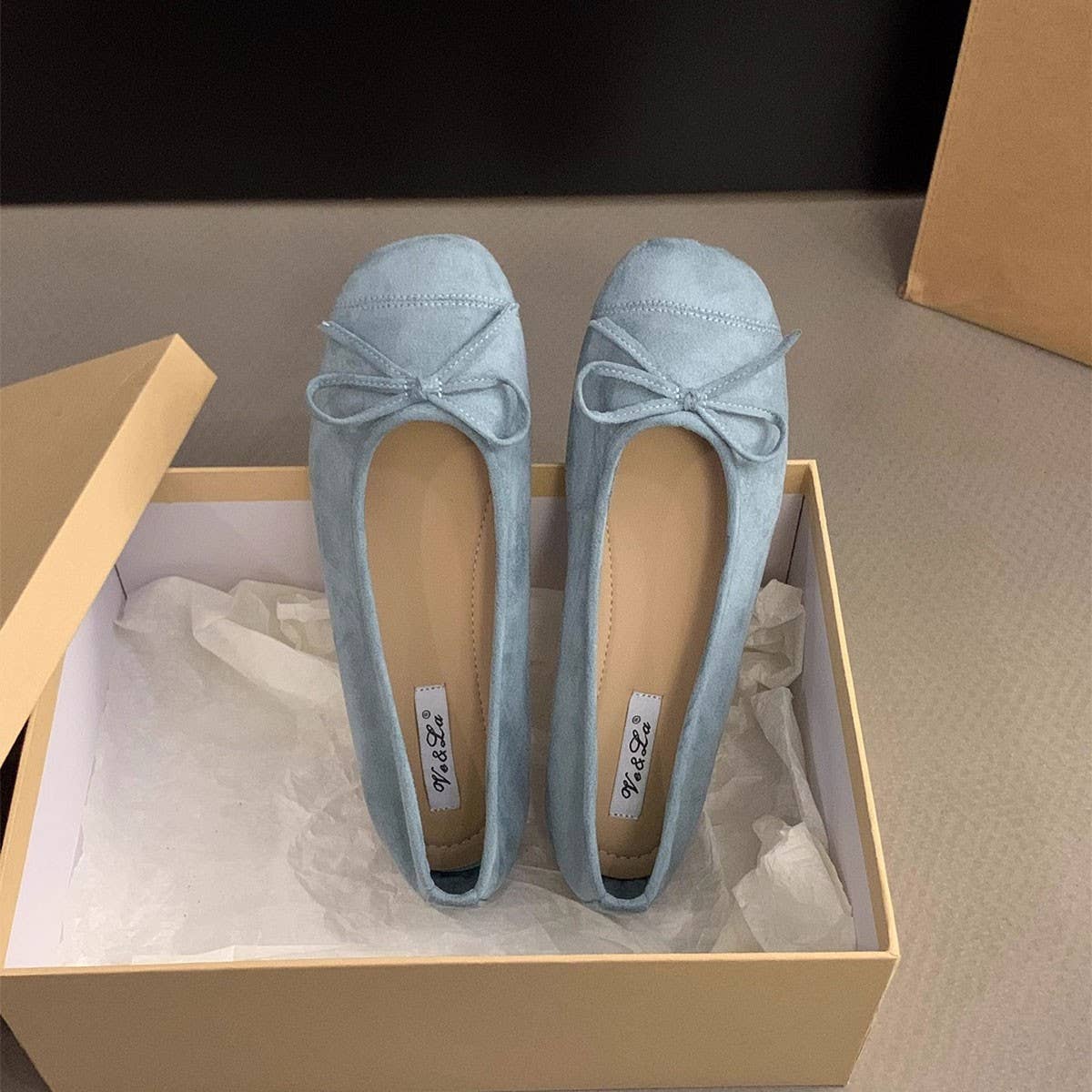 Silver Tweed Flats for Women Elegant Spring Shoes