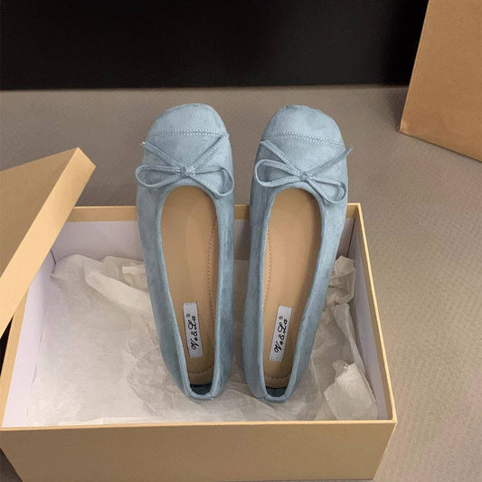 Silver Tweed Flats for Women Elegant Spring Shoes