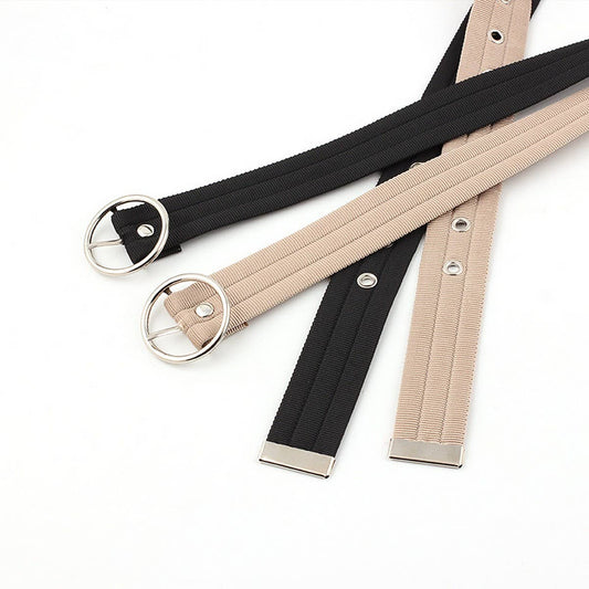 NEW HOLLOW ROUND BUCKLE PERSONALIZED BELT_CWABE0608