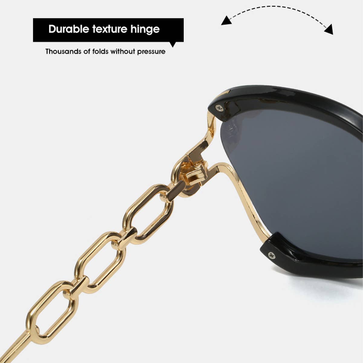 BIG FRAME CHAIN FASHION METAL SUNGLASSES_UV400_CWASG0276