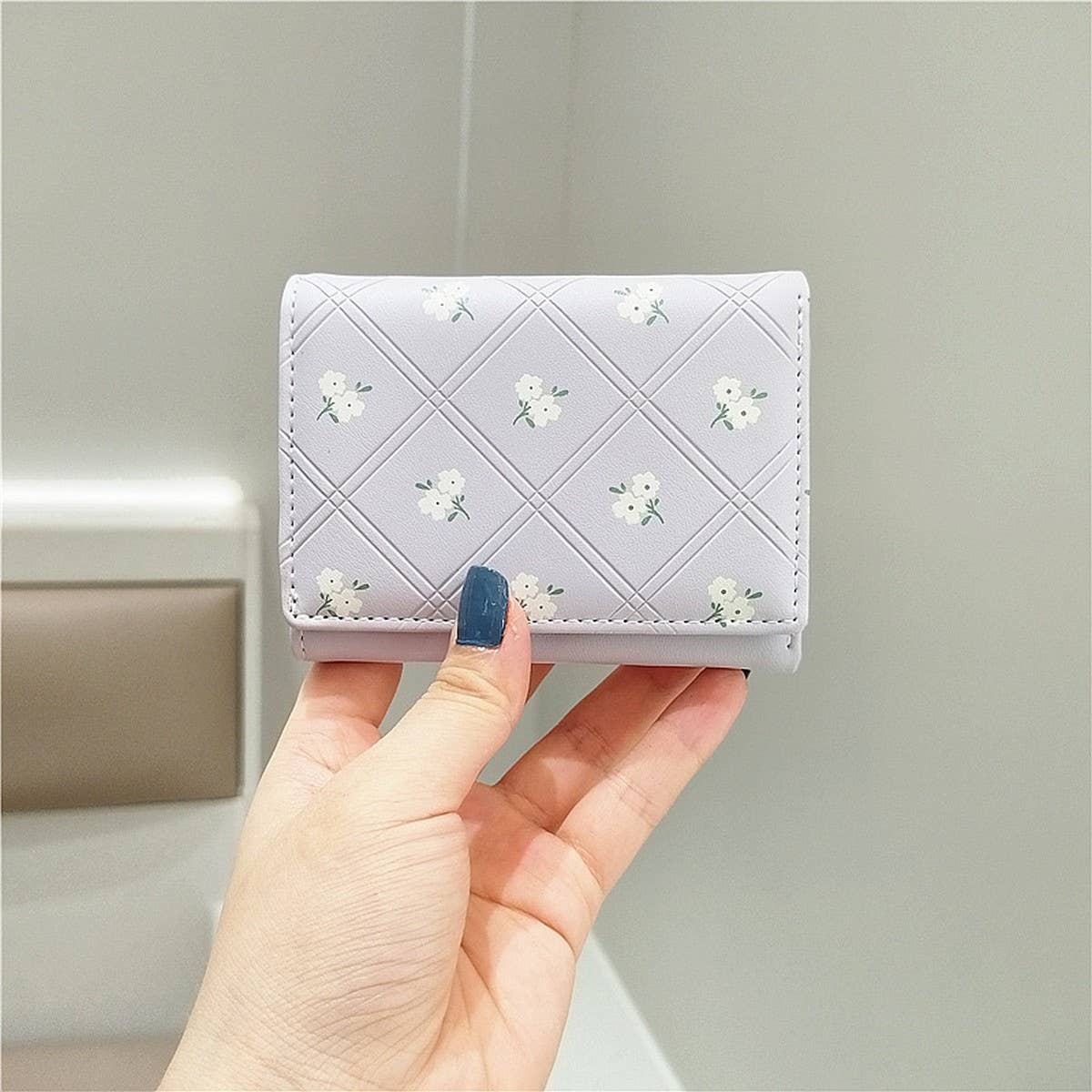 SMALL FRESH FLORAL SHORT TRI-FOLD WALLET_CWAB2554