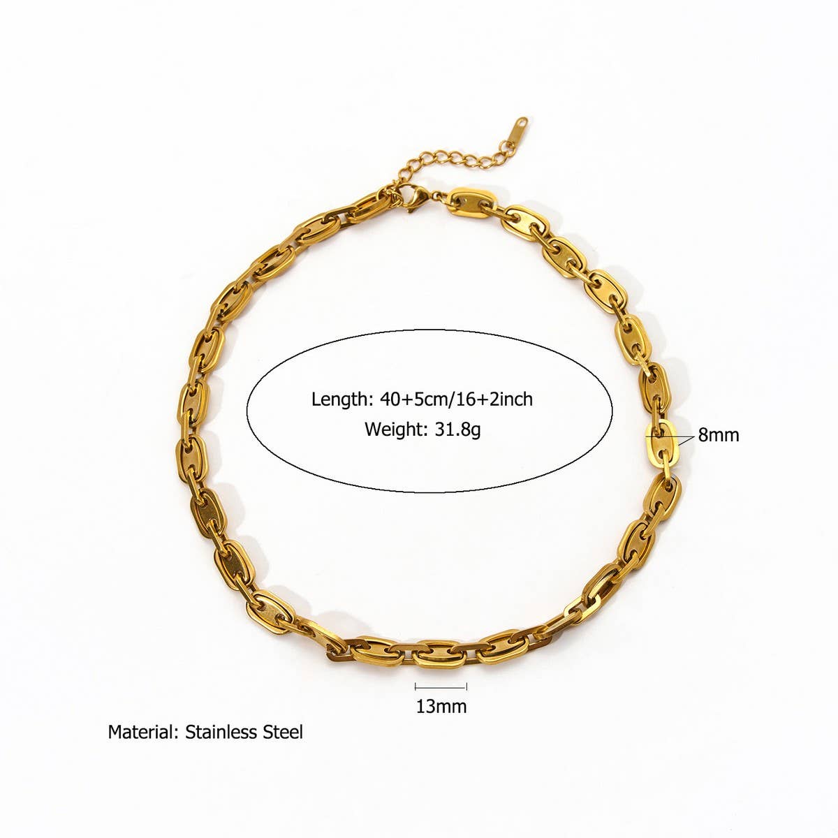 Sunflower Stone Pendant Necklace Stainless Steel