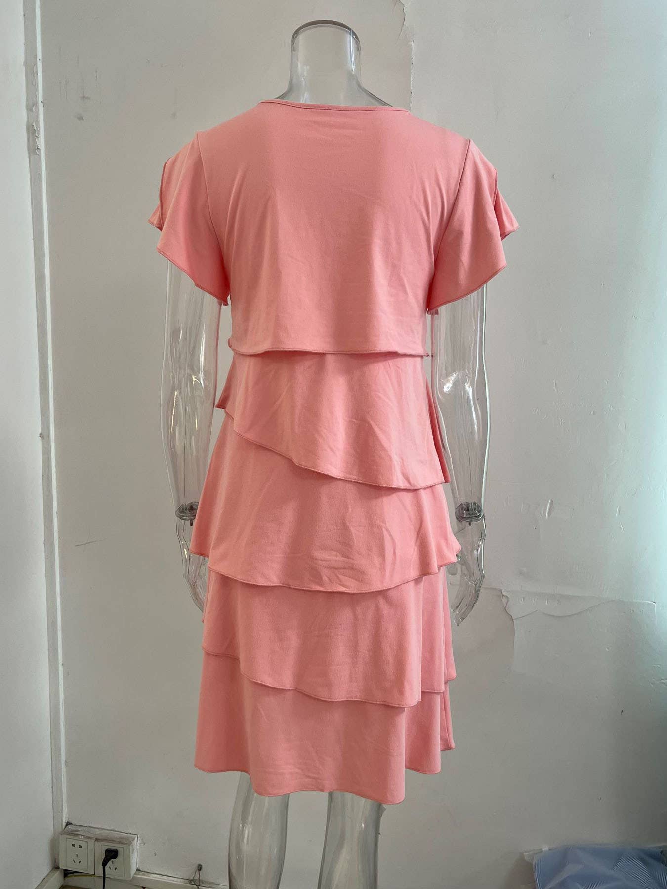 Temperament loose round neck flying sleeve dress
