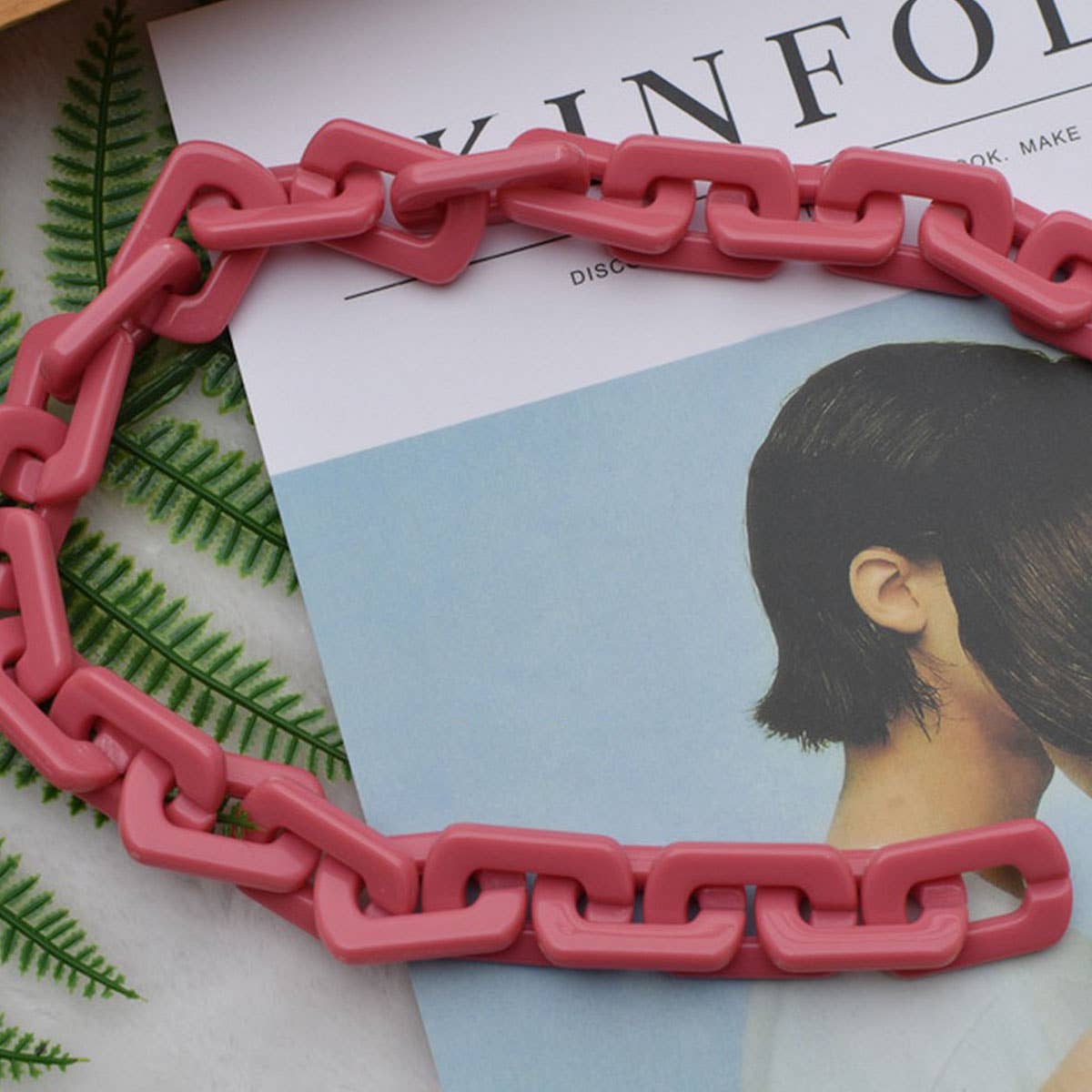 Acrylic Square Multi-Color Bag Chain,Bag Strap_CWMM5093