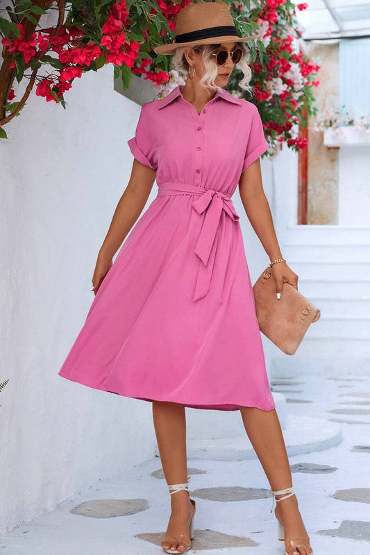 CWDSD7109_NEW SPRING AND SUMMER SHIRT LACE DRESS