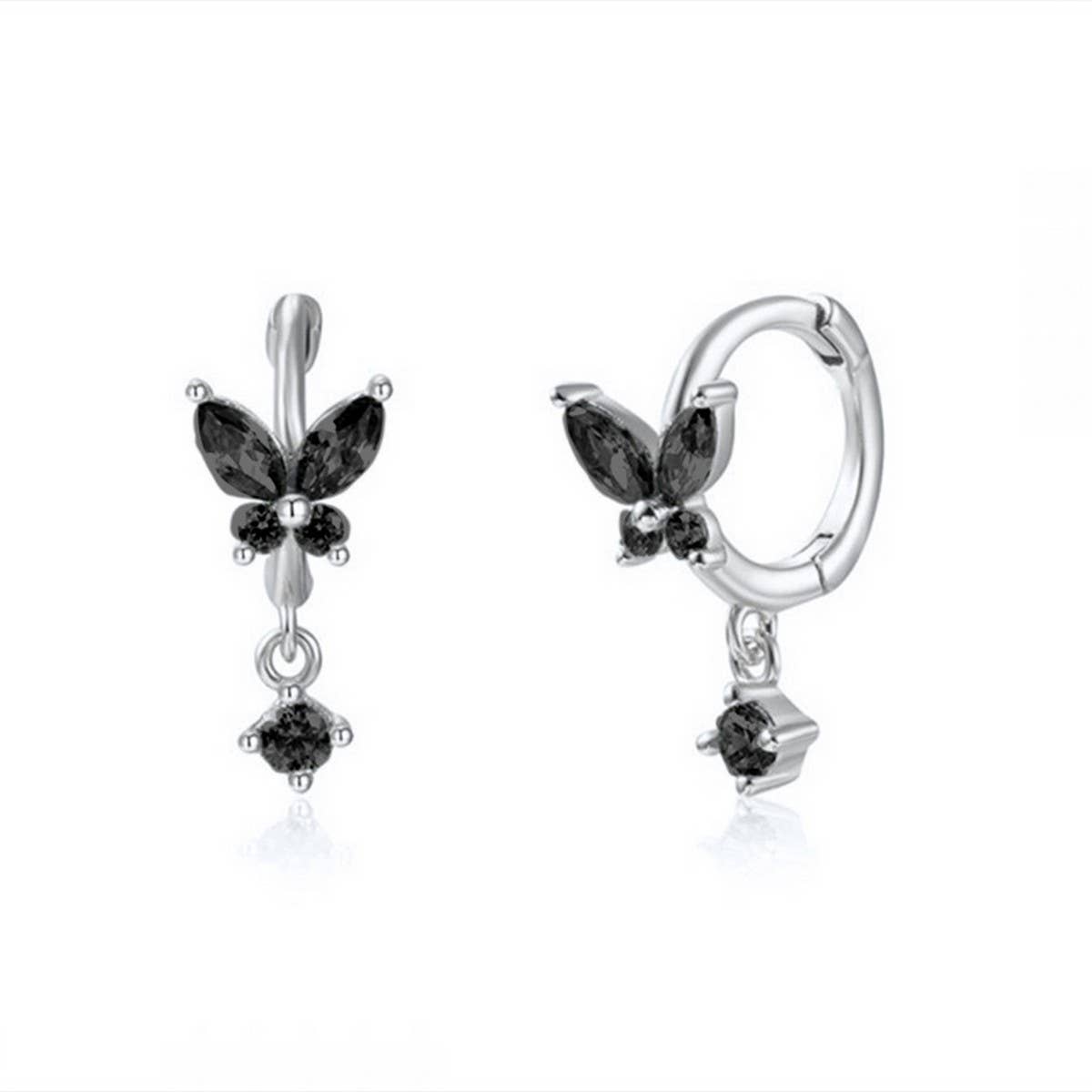 MULTICOLOR BUTTERFLY SIMPLE TEMPERAMENT EARRINGS