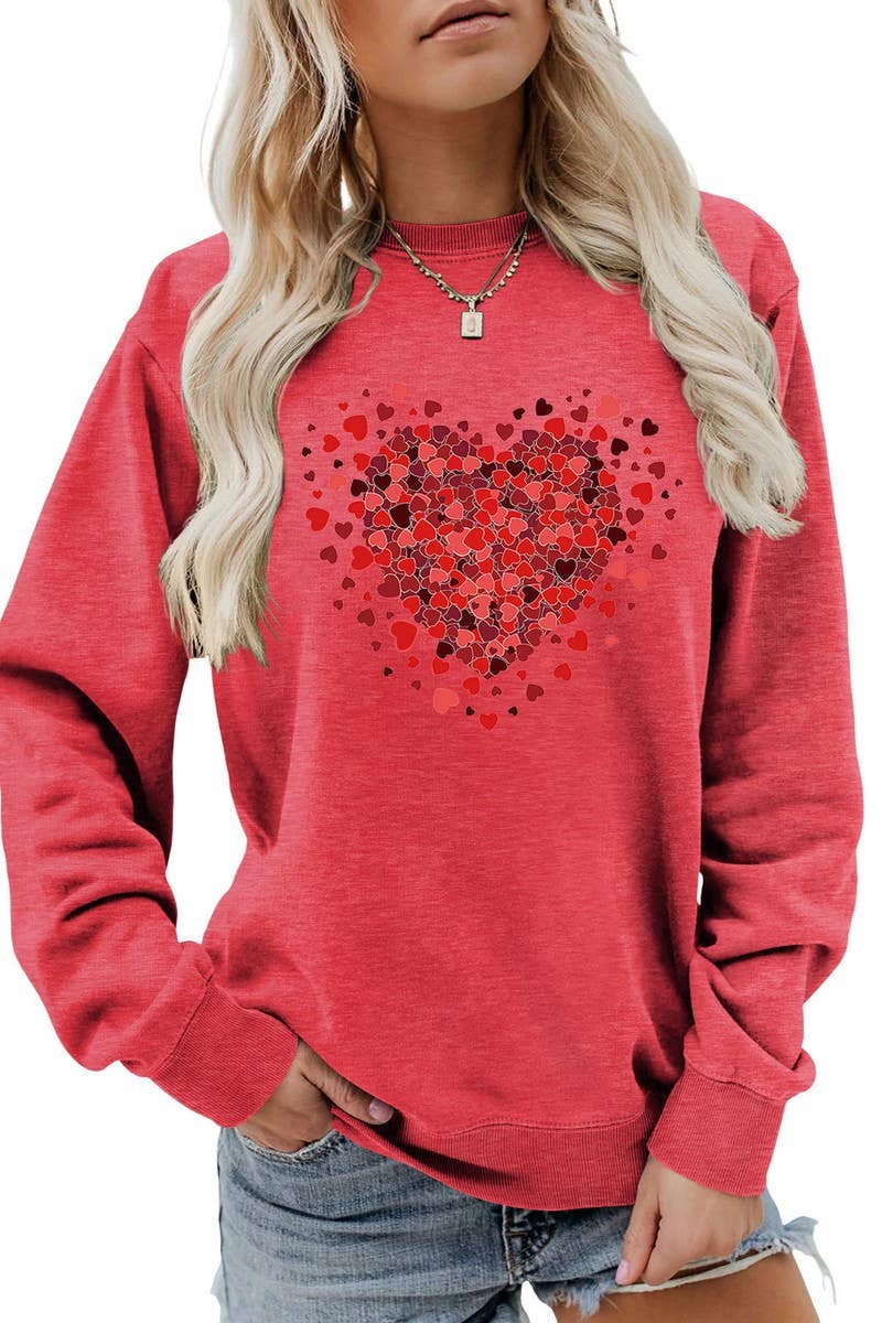 VALENTINE FUN PATTERN LONG SLEEVE SWEATSHIRT_CWTSTL0971