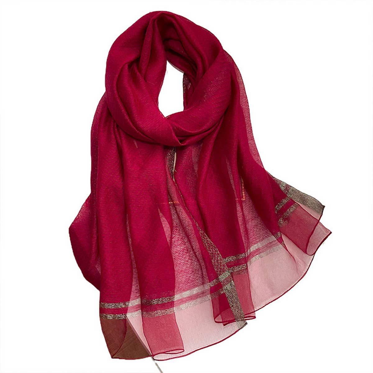 Silk Blend Scarf for Women - Lightweight