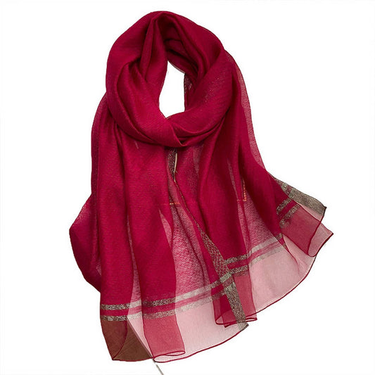 Silk Blend Scarf for Women - Lightweight
