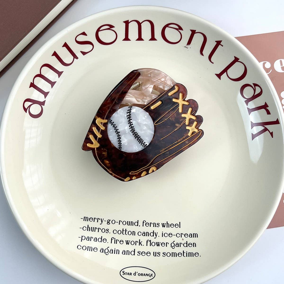 Creative Baseball Acetate Claw Clip ? Cute & Fun