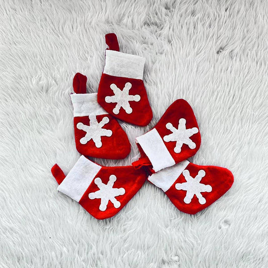 CWMM9665_CHRISTMAS KNIFE AND FORK SET MINI SOCKS CUTLERY SET