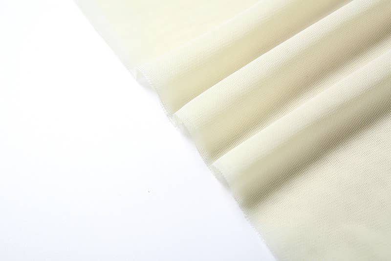 SEXY V-NECK HALTER SKIRT TEMPERAMENT MESH DRESS