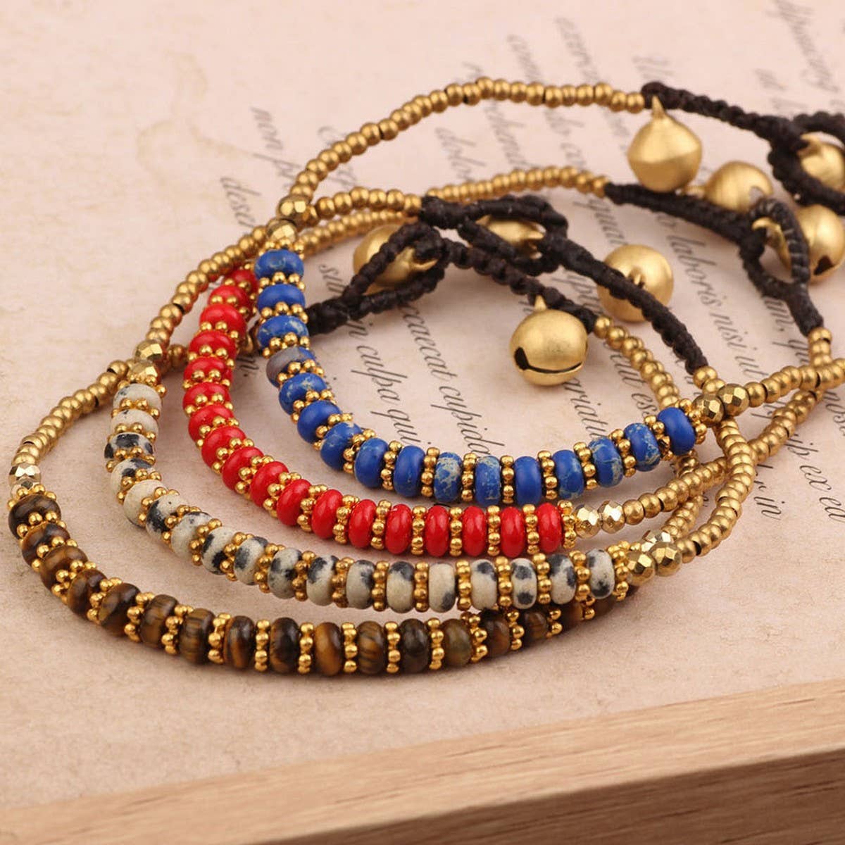 HANDMADE VINTAGE SIMPLE BEADED BRAIDED BRACELET