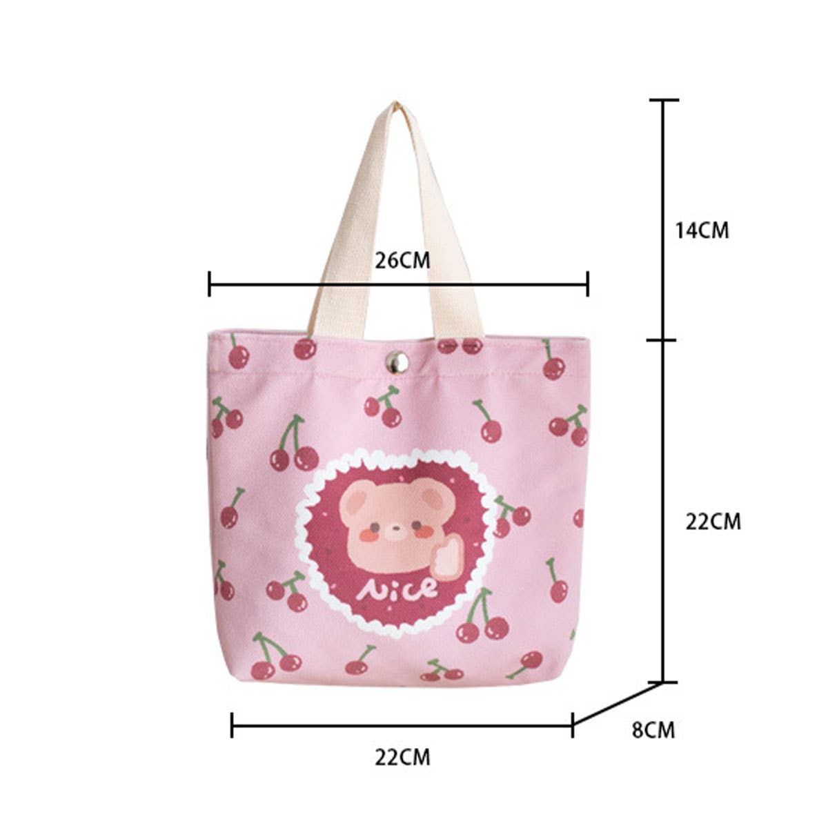 Canvas Handheld Lunch Bag for Women, Daily Use_CWAB5666