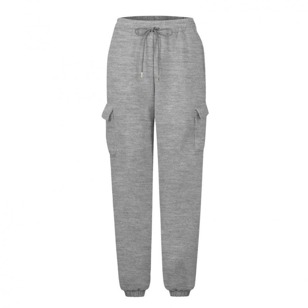 Solid-color straight-leg wide-leg sweatpants