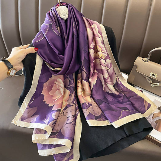 Satin Scarf for Sun Protection & Beach Wrap