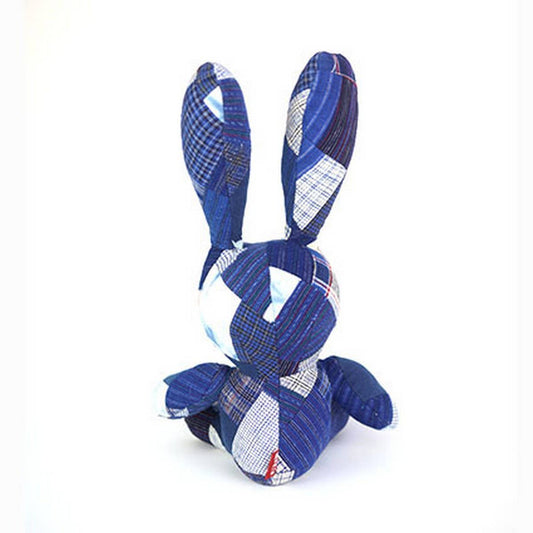 Handmade Indigo Dye Patchwork Fabric Animal Doll