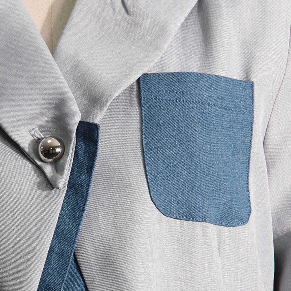 Casual Colorblock Loose Blazer for Women_CWOCO1246